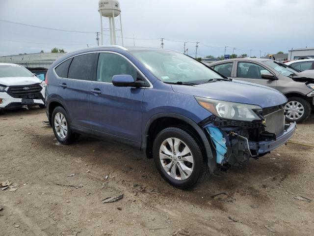 2HKRM4H72EH706580 - 2014 HONDA CR-V EXL BLUE photo 4