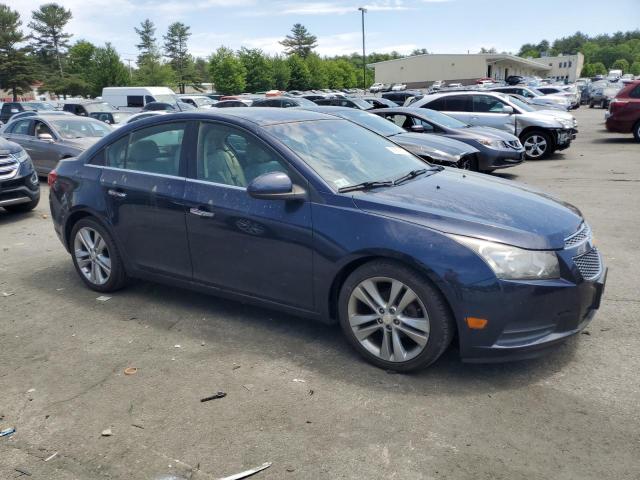 1G1PH5S99B7141183 - 2011 CHEVROLET CRUZE LTZ BLUE photo 4