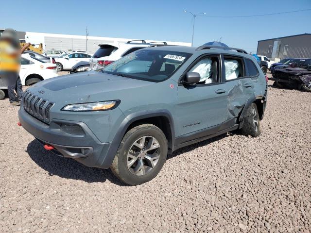1C4PJMBS9EW189334 - 2014 JEEP CHEROKEE TRAILHAWK BLUE photo 1