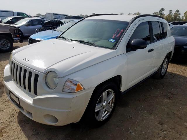 1J8FT47007D241809 - 2007 JEEP COMPASS WHITE photo 2