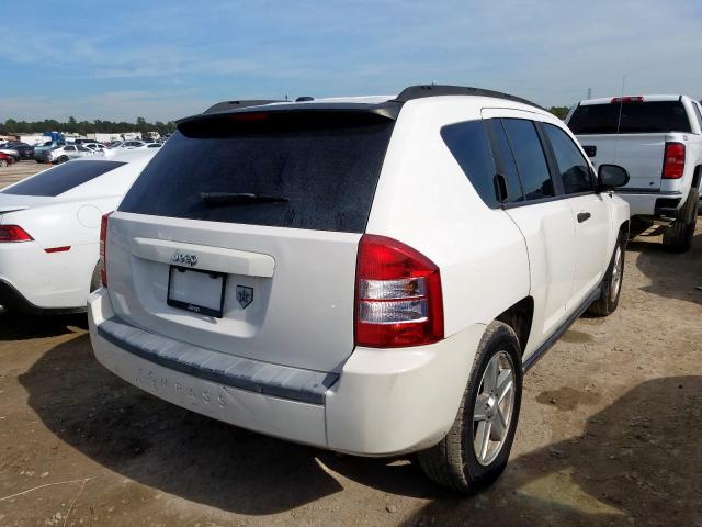 1J8FT47007D241809 - 2007 JEEP COMPASS WHITE photo 4