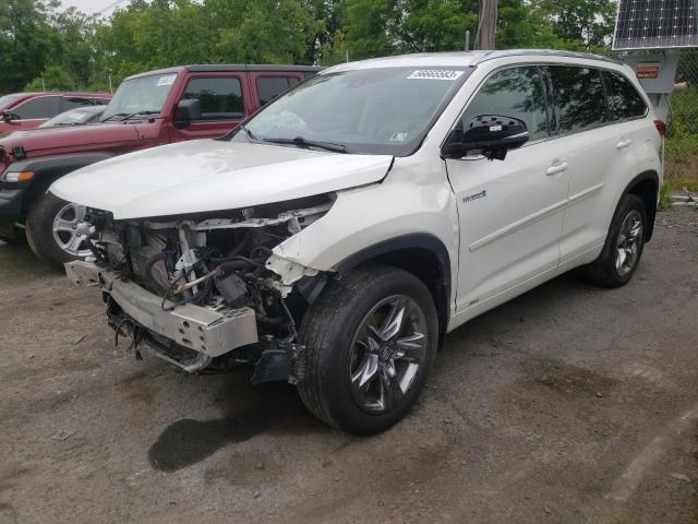 5TDDGRFH0KS054266 - 2019 TOYOTA HIGHLANDER HYBRID LIMITED WHITE photo 1