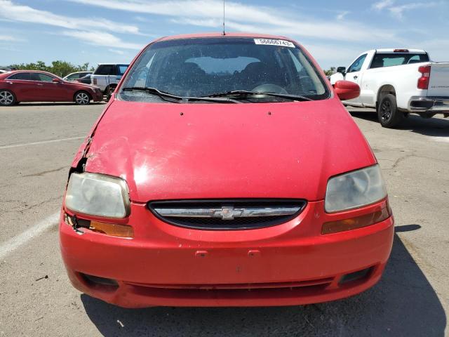 KL1TD66697B764354 - 2007 CHEVROLET AVEO BASE RED photo 5