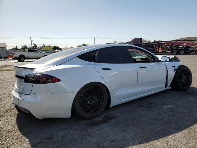 5YJSA1E59MF441715 - 2021 TESLA MODEL S WHITE photo 3