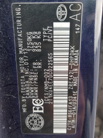 2T1KU4EE7DC022565 - 2013 TOYOTA MATRIX 蓝色 照片 13