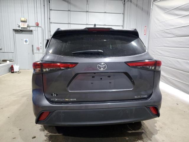 5TDHZRBH8NS164388 - 2022 TOYOTA HIGHLANDER XLE GRAY photo 6