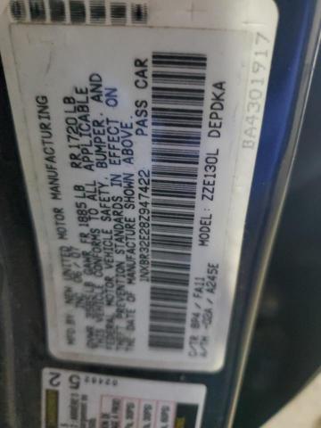 1NXBR32E28Z947422 - 2008 TOYOTA COROLLA CE BLUE photo 12