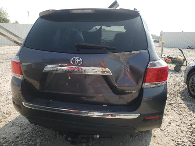 5TDBK3EH6DS277645 - 2013 TOYOTA HIGHLANDER BASE GRAY photo 6