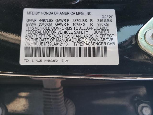 19UUB1F69LA012113 - 2020 ACURA TLX TECHNOLOGY შავი ფოტო 13