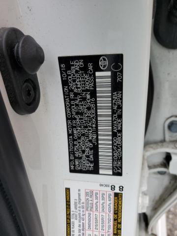 JTNB11HK6K3082816 - 2019 TOYOTA CAMRY L WHITE photo 12