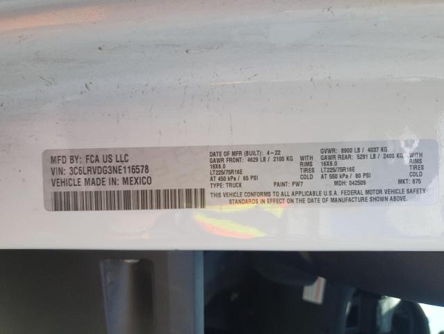 3C6LRVDG3NE116578 - 2022 RAM PROMASTER 2500 HIGH 白色 照片 13