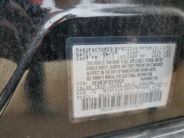 3N1AB7AP7KY369839 - 2019 NISSAN SENTRA S 黑色 照片 13