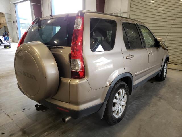 JHLRD789X6C001934 - 2006 HONDA CR-V SE GOLD photo 4