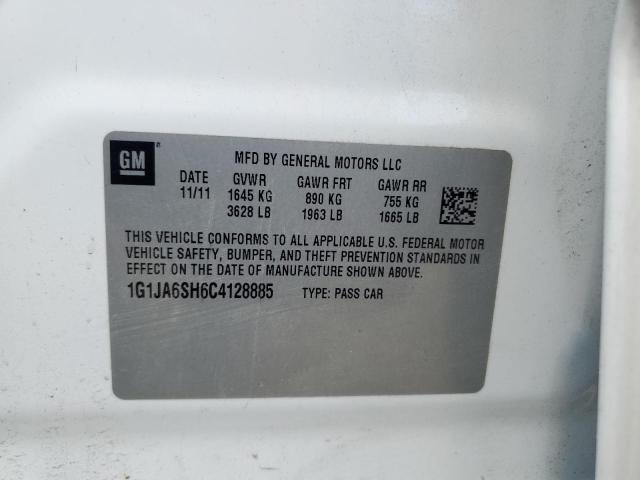 1G1JA6SH6C4128885 - 2012 CHEVROLET SONIC LS WHITE photo 12