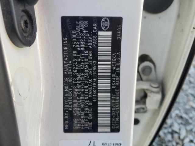 4T1BK1EB5EU109553 - 2014 TOYOTA AVALON BASE WHITE photo 12
