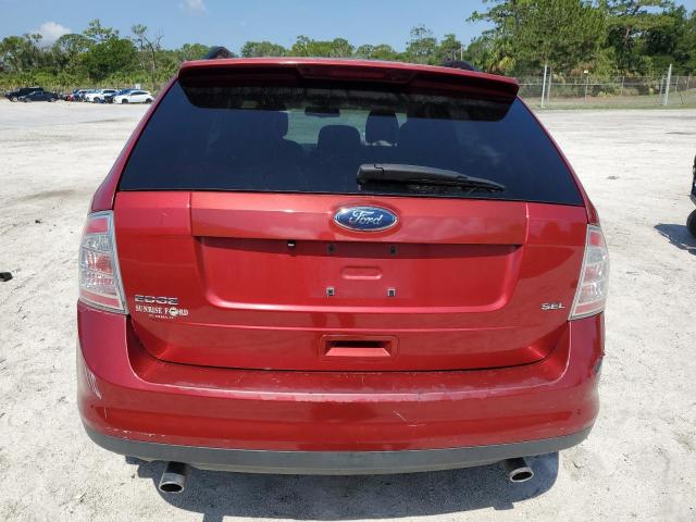 2FMDK38C08BA69613 - 2008 FORD EDGE SEL RED photo 6