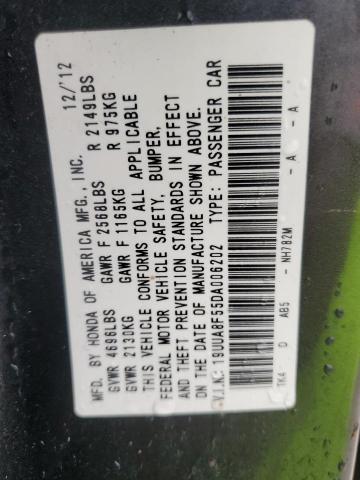 19UUA8F55DA006202 - 2013 ACURA TL TECH GRAY photo 12