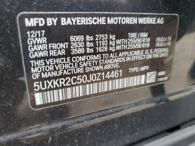 5UXKR2C50J0Z14461 - 2018 BMW X5 SDRIVE35I CHARCOAL photo 13