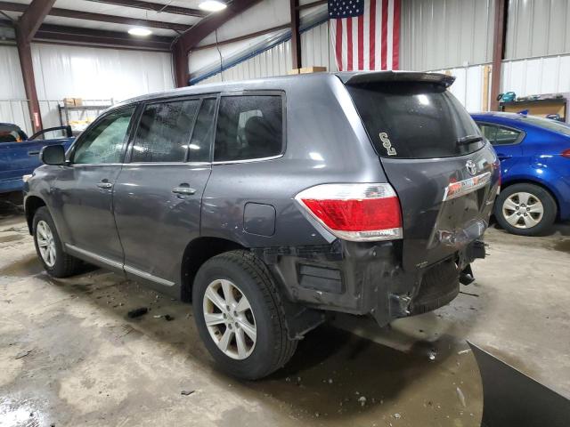 5TDBK3EH4DS216262 - 2013 TOYOTA HIGHLANDER BASE GRAY photo 2