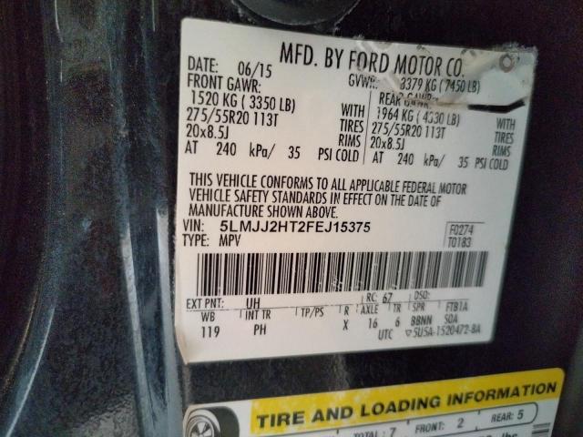 5LMJJ2HT2FEJ15375 - 2015 LINCOLN NAVIGATOR შავი ფოტო 13