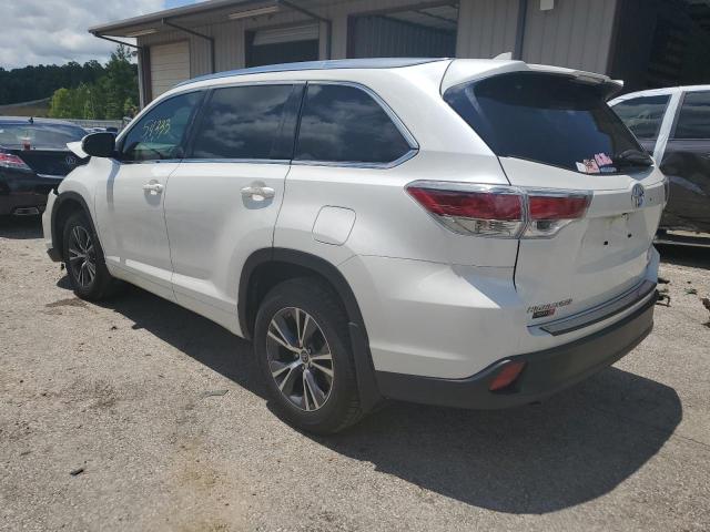 5TDKKRFHXGS186075 - 2016 TOYOTA HIGHLANDER XLE Blanco foto 2