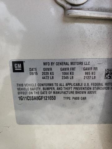 1G11C5SA8GF121650 - 2016 CHEVROLET MALIBU LIM LT 金色 照片 12