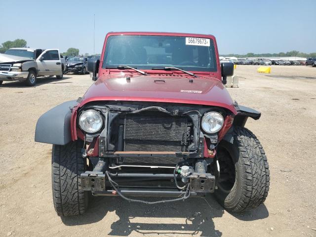 1C4BJWDG6CL201341 - 2012 JEEP WRANGLER U SPORT BURGUNDY photo 5