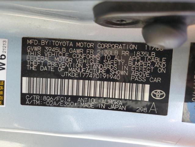 JTKDE177470191940 - 2007 TOYOTA SCION TC 蓝色 照片 12