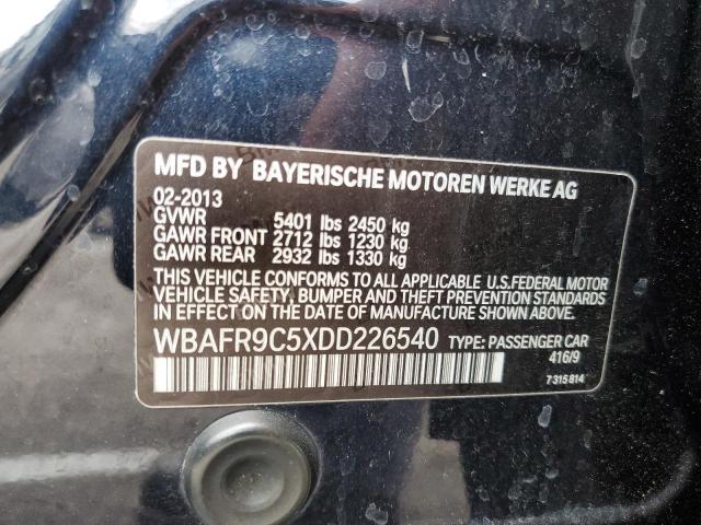 WBAFR9C5XDD226540 - 2013 BMW 550 I BLUE photo 12