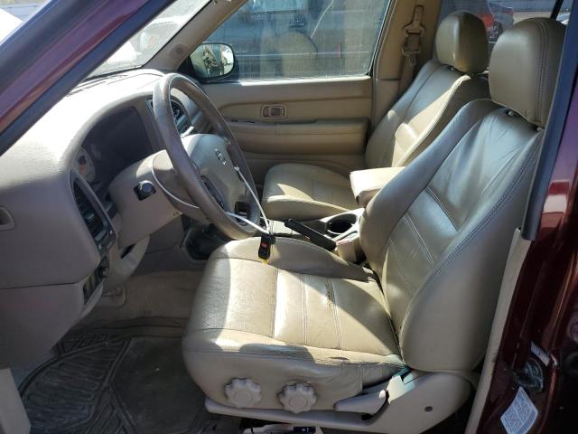 JN8DR09Y82W741887 - 2002 NISSAN PATHFINDER LE 勃艮第红 照片 7