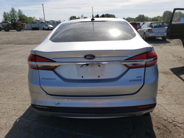 3FA6P0LU9JR235329 - 2018 FORD FUSION SE HYBRID GRAY photo 6