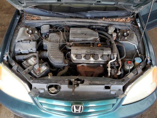 2HGES15542H500303 - 2002 HONDA CIVIC LX GREEN photo 11