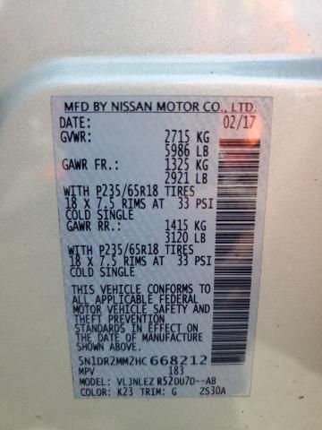 5N1DR2MM2HC668212 - 2017 NISSAN PATHFINDER S SILVER photo 13