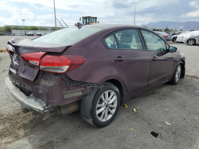 3KPFL4A70HE152917 - 2017 KIA FORTE LX MAROON photo 3