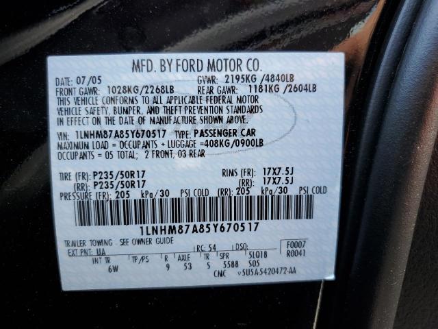 1LNHM87A85Y670517 - 2005 LINCOLN LS Qara foto 12