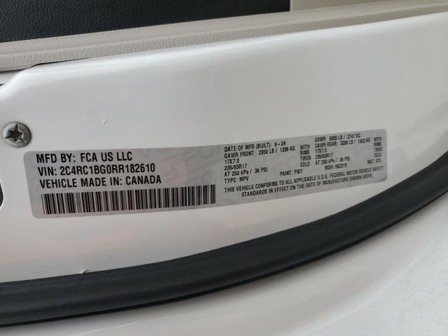 2C4RC1BG0RR182610 - 2024 CHRYSLER PACIFICA TOURING L WHITE photo 14