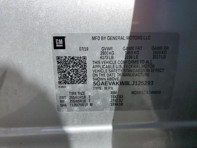 5GAEVAKW8LJ125293 - 2020 BUICK ENCLAVE ESSENCE 银色 照片 13