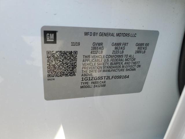 1G1ZG5ST2LF059164 - 2020 CHEVROLET MALIBU RS WHITE photo 13