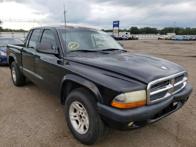 1D7HL38N04S570771 - 2004 DODGE DAKOTA QUAD SPORT BLACK photo 1