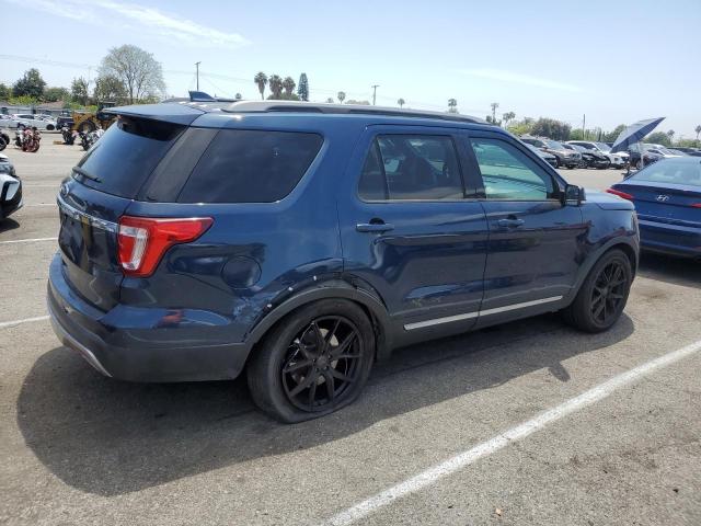 1FM5K7D84HGB92207 - 2017 FORD EXPLORER XLT BLUE photo 3