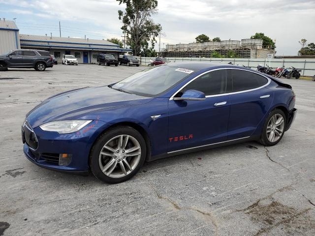 5YJSA1E16FF101129 - 2015 TESLA MODEL S ლურჯი ფოტო 1