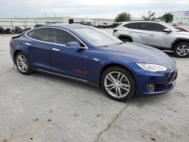 5YJSA1E16FF101129 - 2015 TESLA MODEL S ლურჯი ფოტო 4