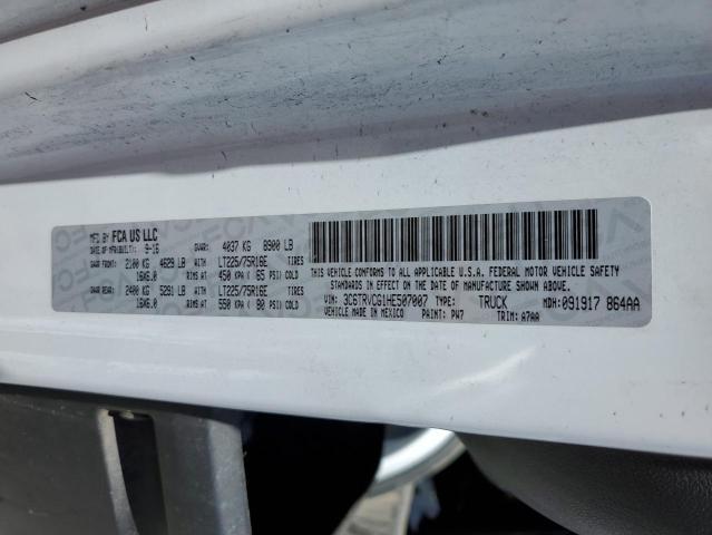 3C6TRVCG1HE507007 - 2017 RAM PROMASTER 2500 HIGH WHITE photo 12