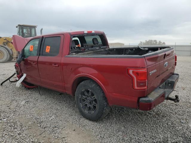 1FTEW1EG9FKD48389 - 2015 FORD F150 SUPERCREW MAROON photo 2