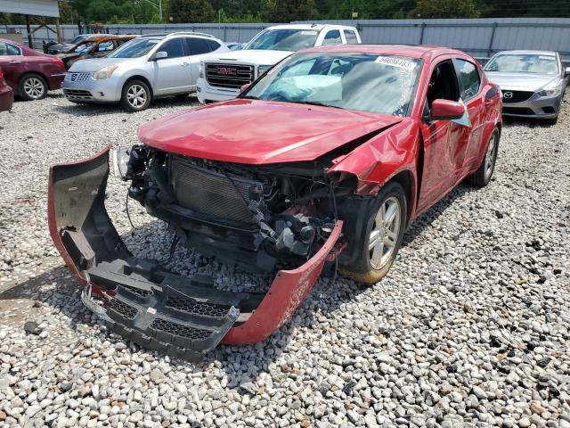 1C3CDZCG4DN687334 - 2013 DODGE AVENGER SXT RED photo 1