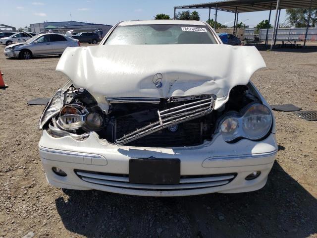 WDBRF54H77A930001 - 2007 MERCEDES-BENZ C 280 WHITE photo 5