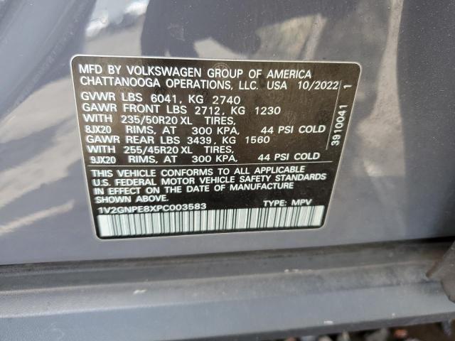 1V2GNPE8XPC003583 - 2023 VOLKSWAGEN ID.4 PRO S 灰色 照片 13