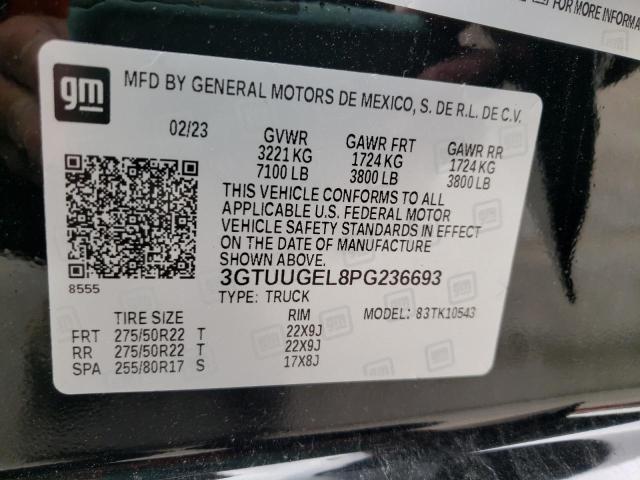 3GTUUGEL8PG236693 - 2023 GMC SIERRA K1500 DENALI BLACK photo 13