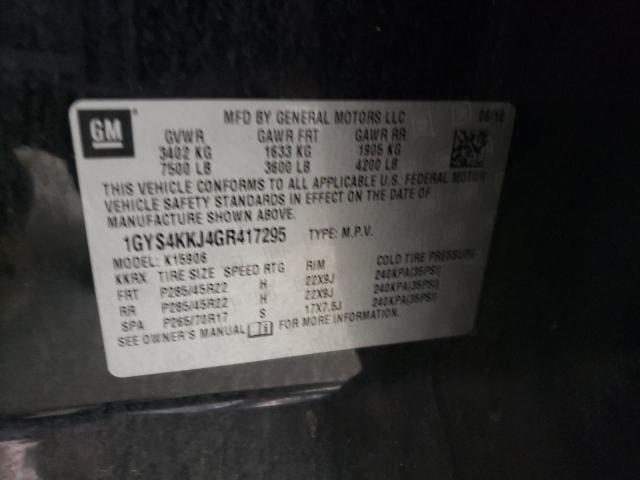 1GYS4KKJ4GR417295 - 2016 CADILLAC ESCALADE ESV PLATINUM შავი ფოტო 13