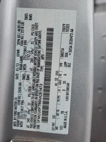 1FMCU0F76DUC61472 - 2013 FORD ESCAPE S SILVER photo 13